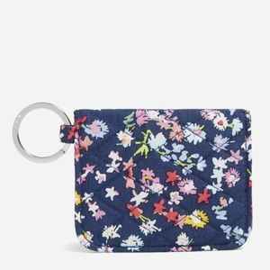 Vera Bradley Factory Style Campus Double ID Scattered Wildflowers nwt